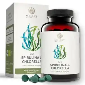 Spirulina-Chlorella Maison Naturelle ® Presslinge 500 Stück