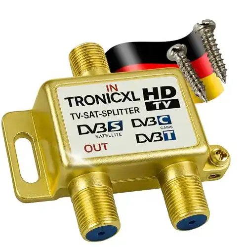 Sat-Verteiler TronicXL Highend 2-Fach SAT Splitter DVBT2 DVBC