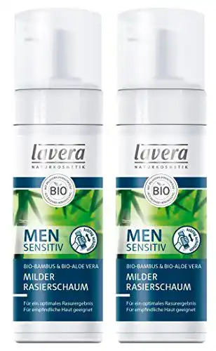Rasierschaum lavera Milder Men sensitiv, vegan, 2 x 150 ml