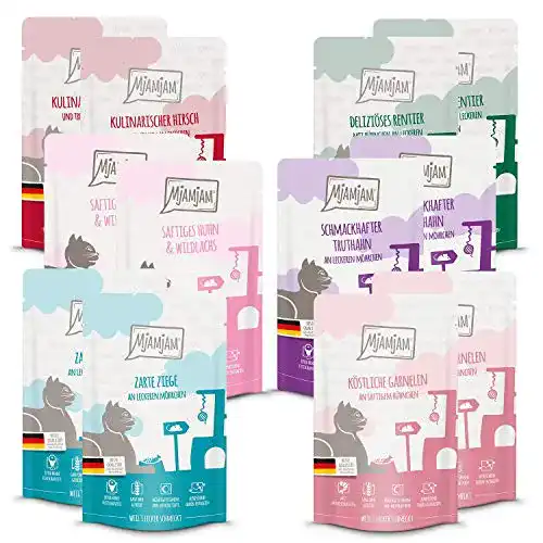 Die beste Getreidefreies Nassfutter (Katze) MjAMjAM Mixpaket V, 12 x 125g 2026 Test Bestseller Getreidefreies Nassfutter (Katze) MjAMjAM Mixpaket V, 12 x 125g