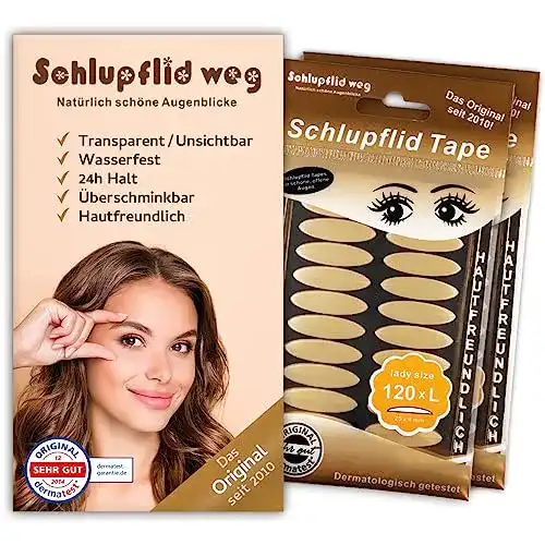 Schlupflid-Tape Schlupflid weg. Natürlich schöne Augenblicke.