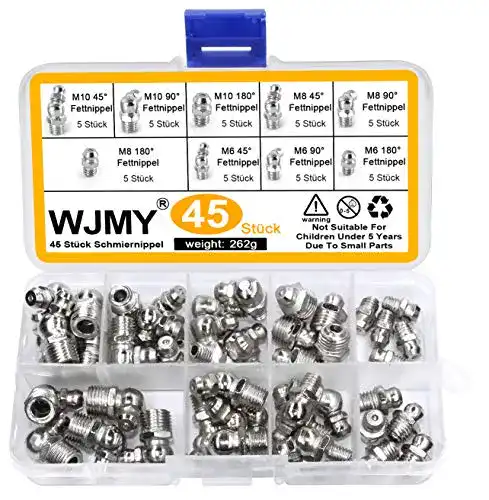 Schmiernippel WJMY Fettnippel Sortiment 45 Stück