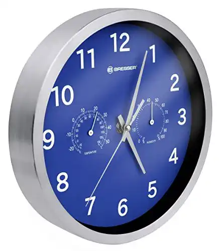 Die beste Funk-Wanduhr lautlos Bresser, MyTime Thermo-Hygro, blau 2026 Test Bestseller Funk-Wanduhr lautlos Bresser, MyTime Thermo-Hygro, blau
