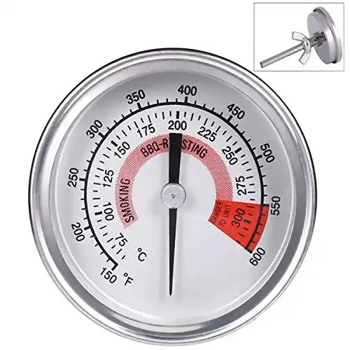 Räucherthermometer Ecloud Shop Edelstahl Bimetall 300°C