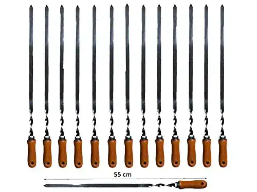 Schaschlikspieße walexo Grillspieße Schampura Edelstahl (14 x )