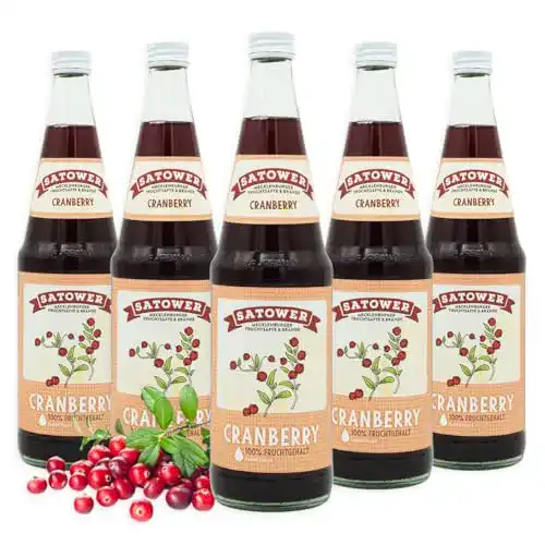 Cranberrysaft Satower Mosterei 6 x 0,7l (100% Direktsaft)