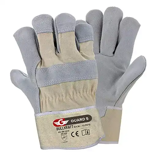 Arbeitshandschuhe Leder GUARD 5 5 Paar Leder Handschuhe
