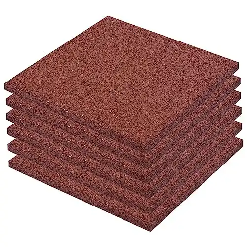 Fallschutzmatten vidaXL 6x Gummi Rot Fallschutzplatten