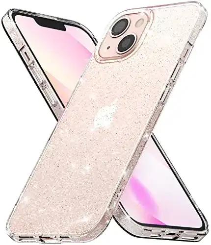 iPhone-13-Hülle Ringke Air, Glitzer flexibler TPU Rahmen