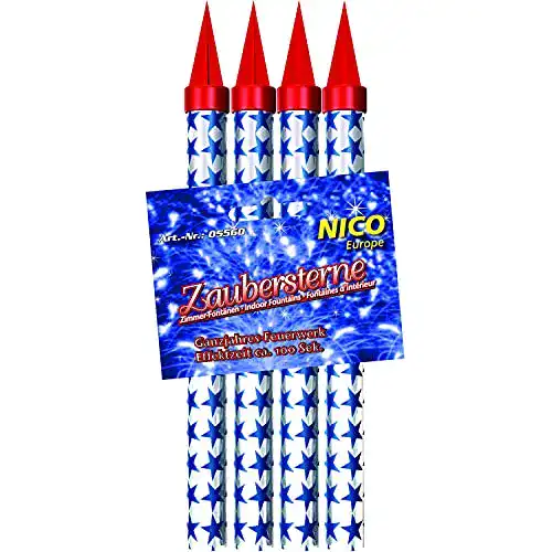 Eisfontäne Nico Zaubersterne 100 Sekunden (1x 4 Stück)