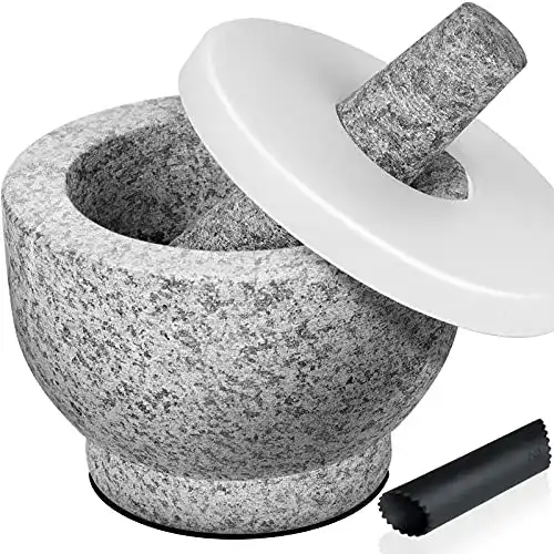 Granit-Mörser Tera Mörser mit Stößel Set 1/2L Große Kapazität
