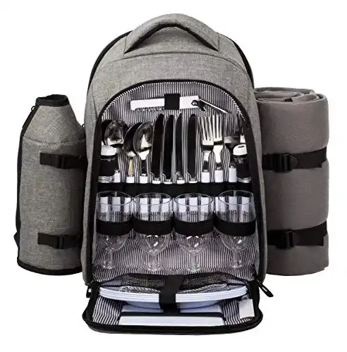 Picknickrucksack Hap Tim 4 Personen mit Fleece-Decke