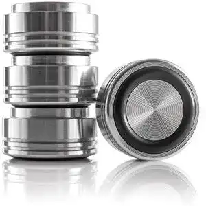 Lautsprecher-Absorber Hifi Lab Aluminium Füße massiv 29×15 Alu