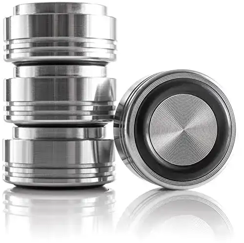 Lautsprecher-Absorber Hifi Lab Aluminium Füße massiv 29×15 Alu