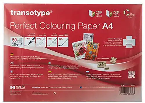 Marker-Papier transotype Perfect Colouring, DIN A4, 50 Blatt