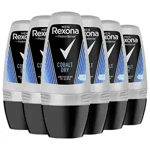 Deo-Roller Rexona Cobalt 6er Pack Deo Roll-On Men, 6 x 50 ml
