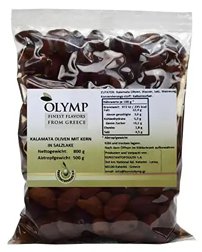 Kalamata-Oliven Olymp Kalamata Griechische Oliven, 800 g