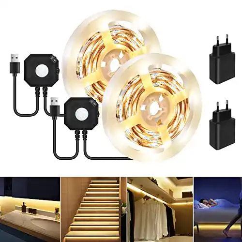 LED-Streifen mit Bewegungsmelder HOUHUI LED Strip 3M, LED