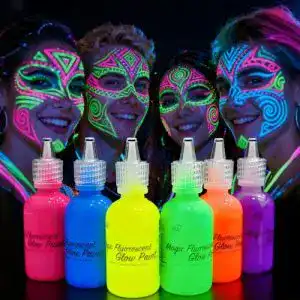 Bodypainting-Farbe iLC [6 x 28ml] UV-Licht Bodypainting