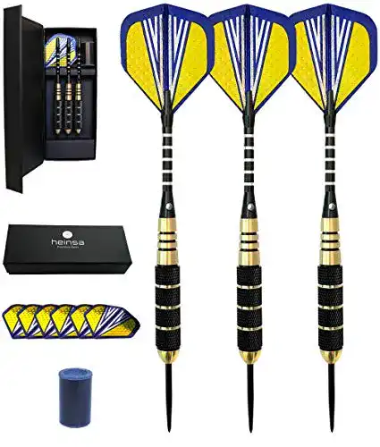 Steeldarts heinsa Profi Steel Dart Set 20 g Set 3 Stück mit Zubehör