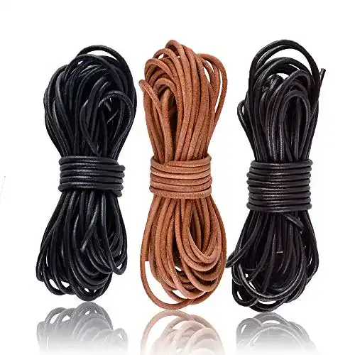 Lederbänder SOSMAR 5M x 2mm Lederschnur, echt Leder, Klassik