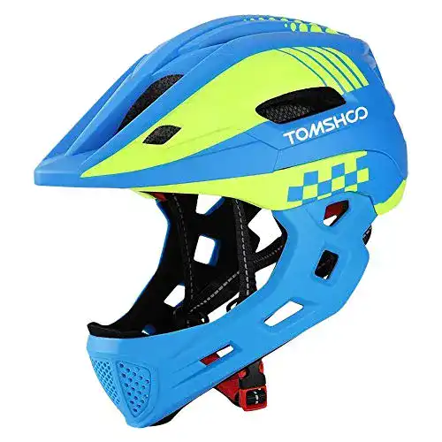 Integralhelm Kinder TOMSHOO Kopfschutz mit Rücklicht
