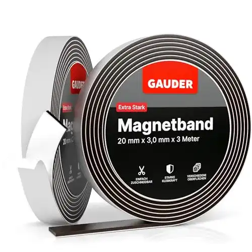 Magnetband GAUDER extra stark | Magnetstreifen selbstklebend