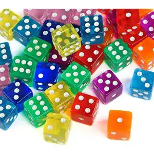 Würfelset GWHOLE 40 Stück Würfel Bunt Set 6-Seitig, 16 mm