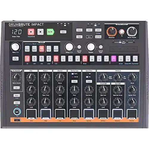 Drumcomputer Arturia DrumBrute Impact, vollanalog, 64 Patter