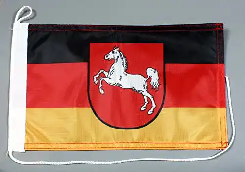 Niedersachsen-Flagge Buddel-Bini Bootsflagge 20 x 30 cm
