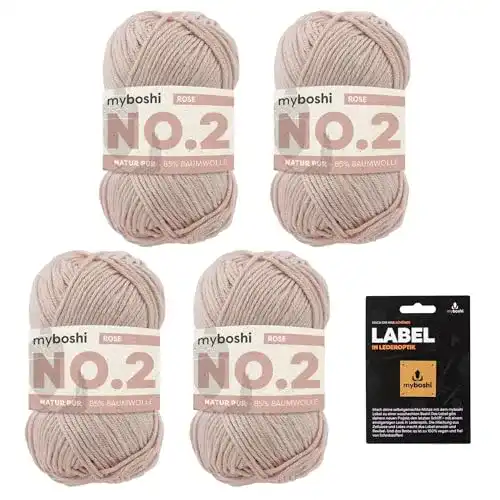 MyBoshi-Wolle myboshi No.2, inkl. original Label Lederoptik
