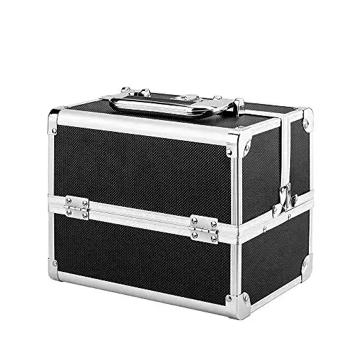 Schminkkoffer leer Amasava aus ABS Aluminium und PVC Leder