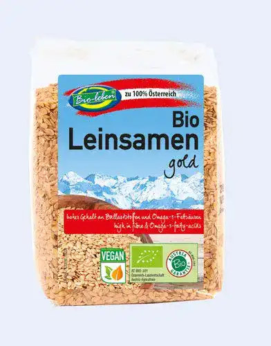 Leinsamen Bio-leben 100% österreichisch Leinsaat gold 7x200g