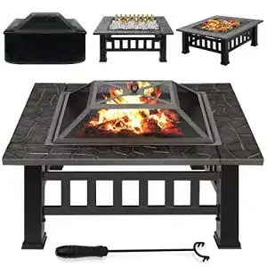 Feuerkorb DAWOO 3 in 1 Feuerstelle BBQ Quadratisch Metall