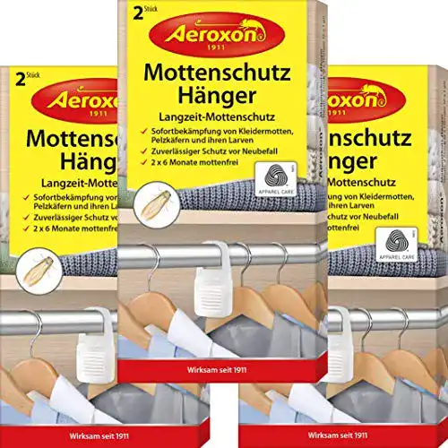 Mottenfalle Aeroxon Mottenschutz für Kleiderschrank, 3×2 Stück