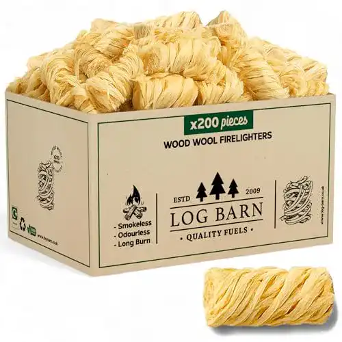 Holzwolle-Anzünder Log-Barn Holzwolle, 200 Stück pro Packung