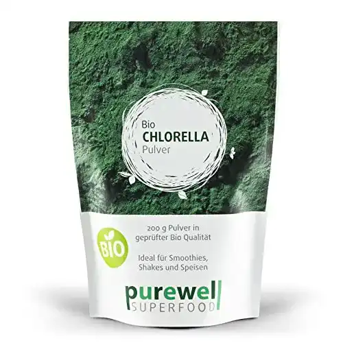 Chlorella Purewell Superfood Algenpulver, Bio Superfood, 200g