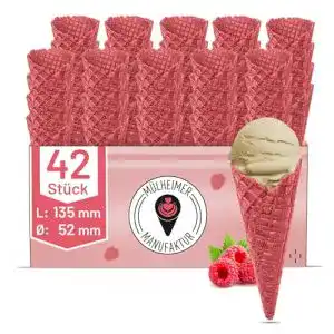 Eiswaffel Muelheimer Manufaktur Eiswaffeln Himbeer – 42 Stück