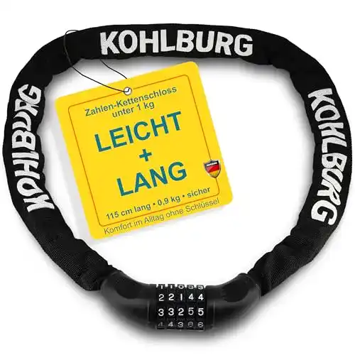 Kohlburg-Kettenschloss KOHLBURG sehr langes Zahlenschloss