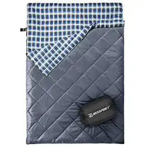 Schlafsack 4 Jahreszeiten Bessport Doppelschlafsack, wasserdicht