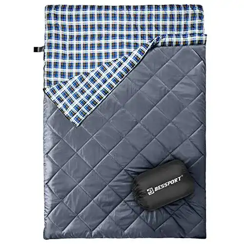 Schlafsack 4 Jahreszeiten Bessport Doppelschlafsack, wasserdicht