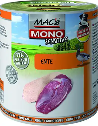 Macs-Nassfutter Hund MACs | Mono Sensitive Ente | 6 x 800 g