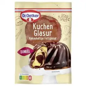 Kuchenglasur Dr. Oetker Dunkel, 150 g, kakaohaltige Fettglasur