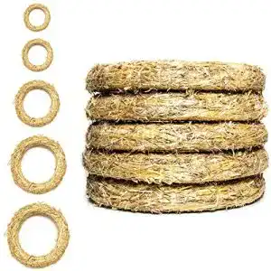 Adventskranz-Rohling DekoPrinz ® Strohkränze, 5 Stück ø 20 cm