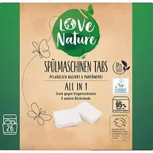 Spülmaschinentabs öko Love Nature Spülmaschinen Tabs All in 1