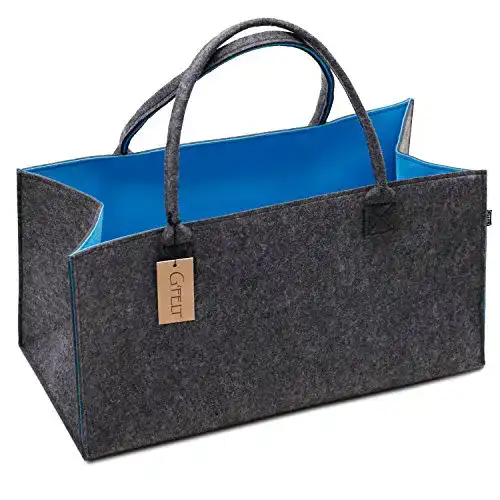 Filztasche G’FELT Premium, zweifarbig Grau und Blau
