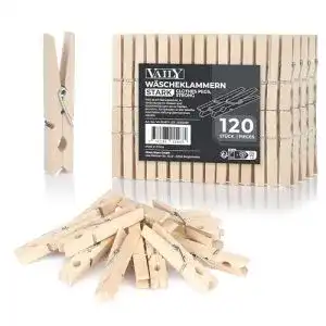 Holzklammern Vaily Wäscheklammern 100 Stück