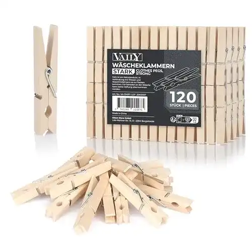 Holzklammern Vaily Wäscheklammern 100 Stück