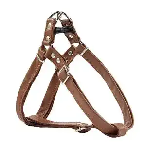 Hundegeschirr Leder feiling Softgeschirr verstellbar, S, braun