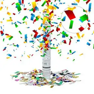 Konfettikanone Relaxdays 5 x Party Popper 40 cm im Set